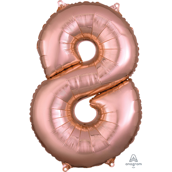 Medium Number 8 Rose Gold